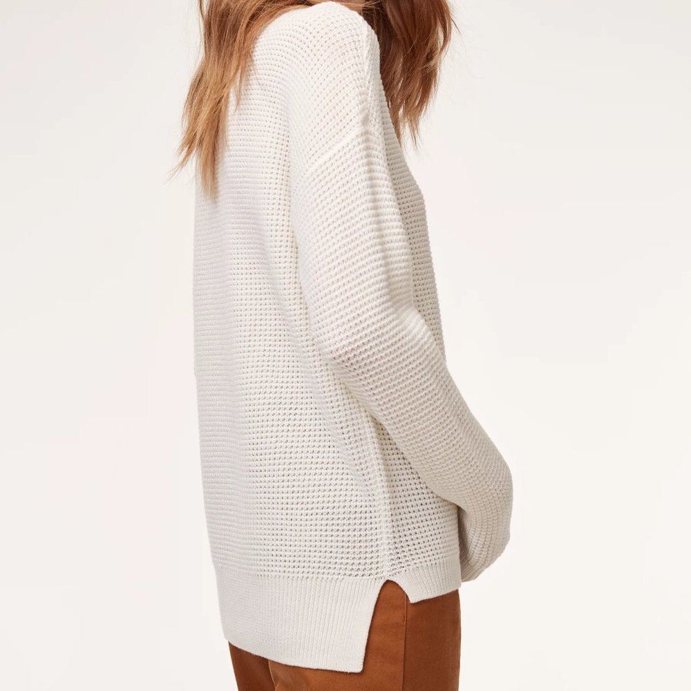 Aritzia Wilfred Free Isabelli Wool Waffle knit Sweater